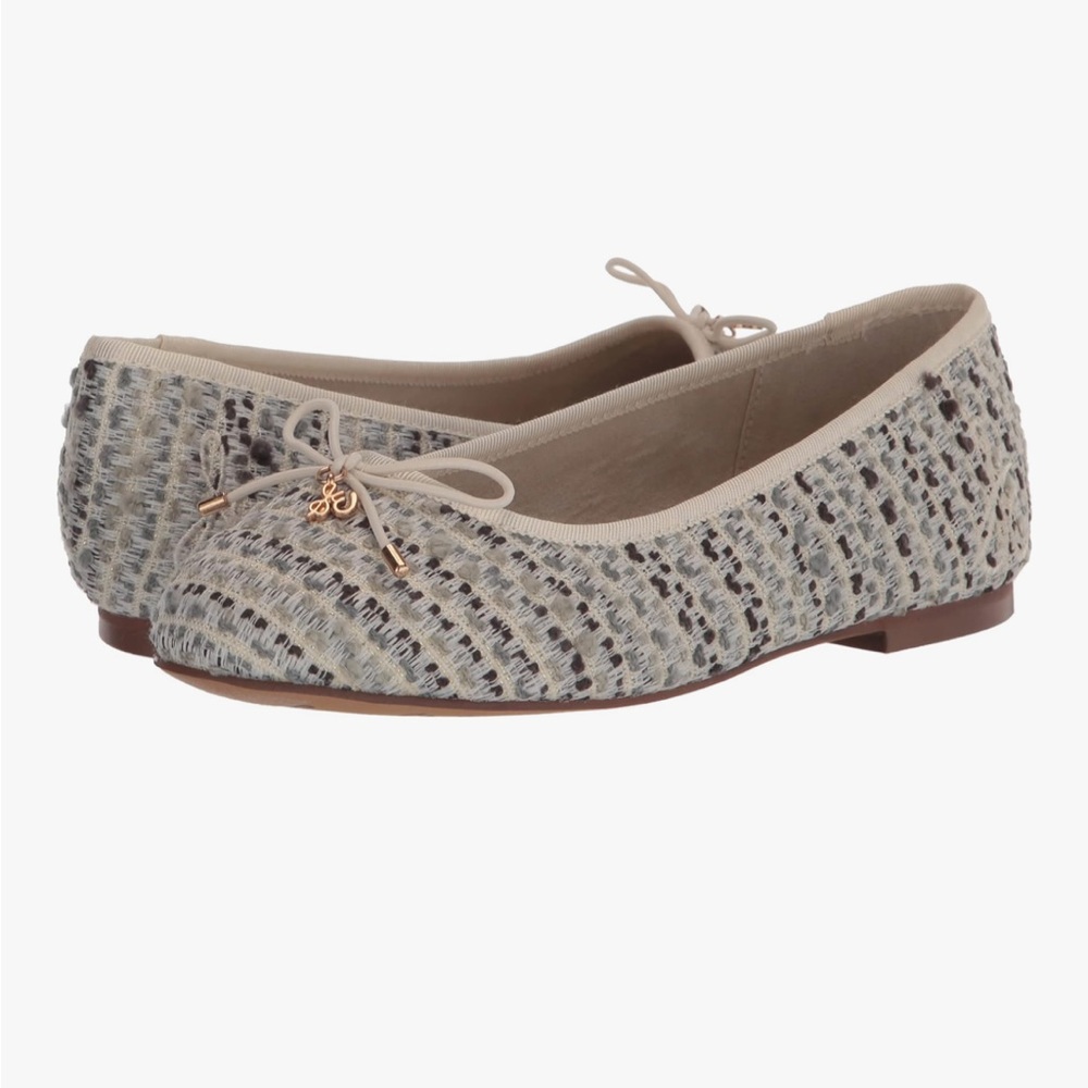 Sam Edelman Girls Felicia Sand Boucle Flat Size 4